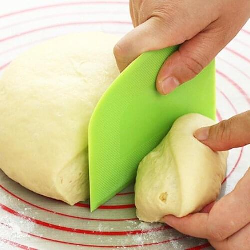 Plastic Cake Cream Spatula Dough Knife Cutter Butter Batter Scraper Decorating Plain Smooth Edge Spatulas Baking Pastry Tools