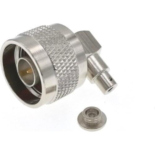 N Plug Male Right RF Connector Solder For Semi Rigid .086" RG405 Cable