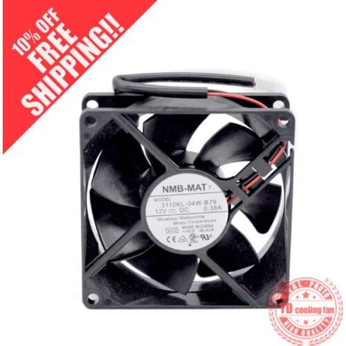 NEW NMB-MAT Minebea 3110KL-04W-B79 8025 12V 0.38A 8CM Ball bearing cooling fan 2lines