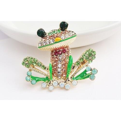 New High-end Fashion Cartoon Dripping Oil Frog Brooch Wild Enamel Corsage Jewelry Party Jewelry Best Gift