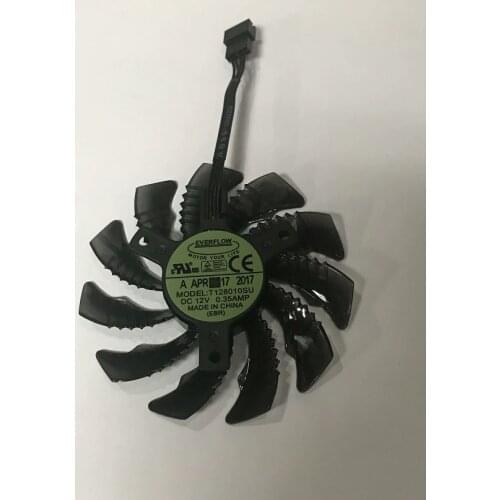 New Original 75mm T128010su 12v Cooling Fan Gigabyte GTX1050 1060 1070 1080 G1 N960 N970 Graphics Card 4Pin Cooler FansV