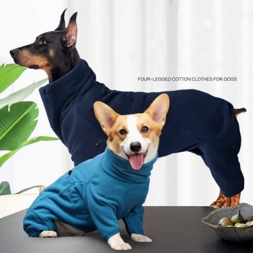 Medium Large Dog Clothes Big Dogs Winter Coat Thick Warm Jumpsuit Cotton Clothes