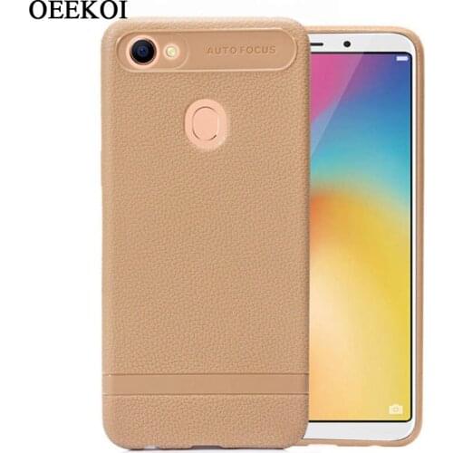 OEEKOI Lichee Pattern Soft TPU Back Cover Case for OPPO F7/F5/A57