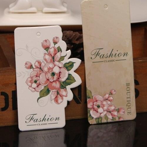 Custom personal logo printing tags die cutting hang tags customized label with own logo