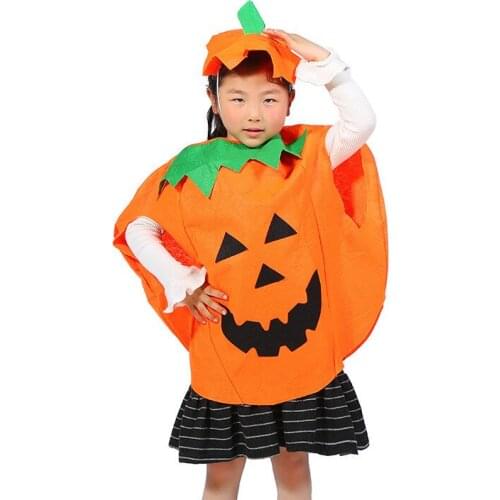 Halloween Pumpkin Dress for Kids Adults Game Performance Costume Party Cosplay Clothing
