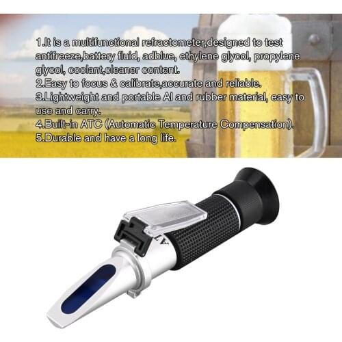 Handheld Refractometer Brix 0~32% Wort SG 1.000~1.130sg Concentration Optical Beer Content Meter Mini ATC Measuring Tester