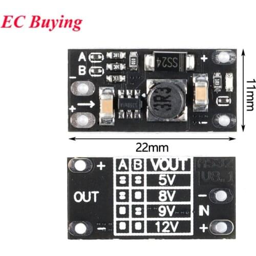 Mini DC-DC Boost Step Up Power Supply Module DC 5V 8V 9V 12V 3.7V to 12V Lithium Battery Board Voltage Regulator LED Indicator