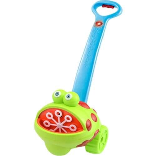 Bubble Machine Electric Automatic Bubble Blower With Music Home Garden Interactive Pushing Car Kids Walker Toy