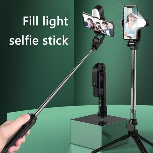 Roreta 2021 NEW 4 in 1 Wireless Bluetooth Selfie Stick With Tripod Foldable monopods universal for Smartphone Hot