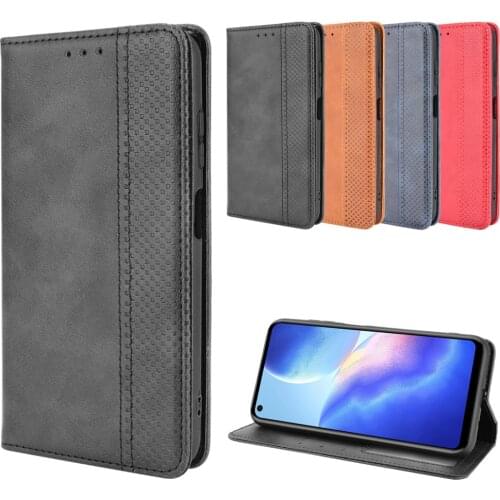 Luxury Retro Slim Leather Flip Cover For Blackview A90 Case 6.39" Wallet Card Stand Magnetic Book Cover For Blackview A90 Cases