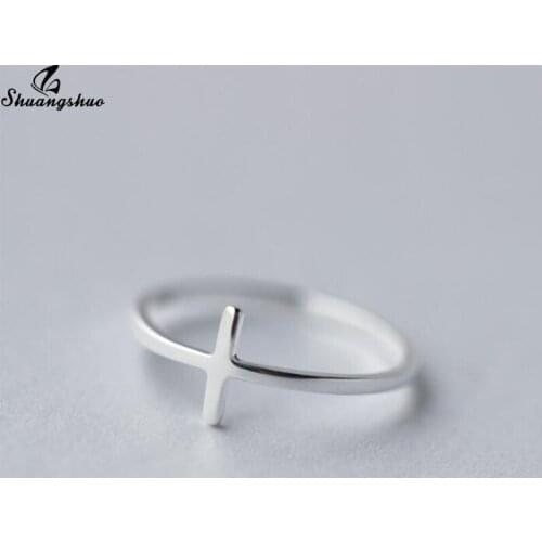 Shuangshuo Minnie Cross Ring Bijoux Christmas Gifts for Women Girls Ajustable Rings New Year Gift Dropshipping Anniversary bague