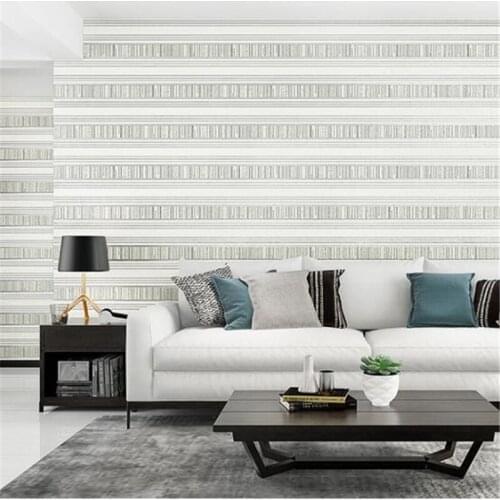 Wellyu Modern simple wallpaper living room bedroom film and television wallpaper personality stripe non-woven plain wallpaper
