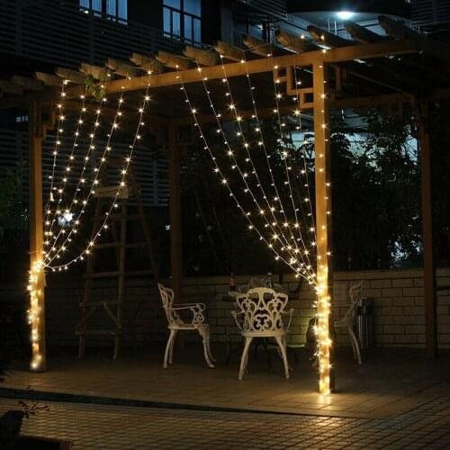 Led Strings 3m*3m 3m*6m Led Icicle String Lights Christmas Fairy Lights Outdoor Home For Wedding Led Curtain String Light Indoor