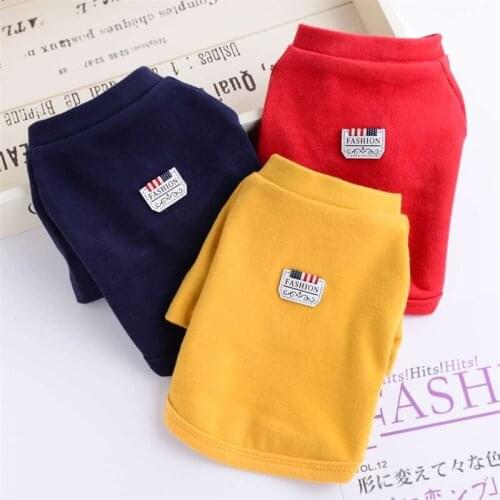 Cozy Pet Dog Clothes for Smalll Dogs Autumn Solid Puppy Sweater Hoodie Chihuahua Yorkies Maltese Shirts Pets Dogs Clothing Coat