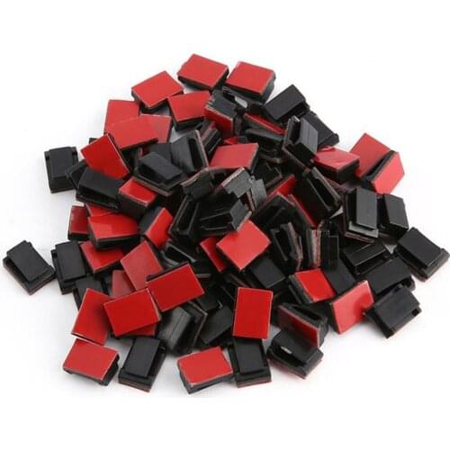 10/40/100Pcs Adhesive Car Cable Clip Wire Clamps Organizer Cord Tie Holder