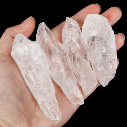 1pcs 6-8cm Natural White Quartz Crystals Stones Raw Crystal Natural Raw Wand Quartz Geode Crystal Cluster Healing Specimen