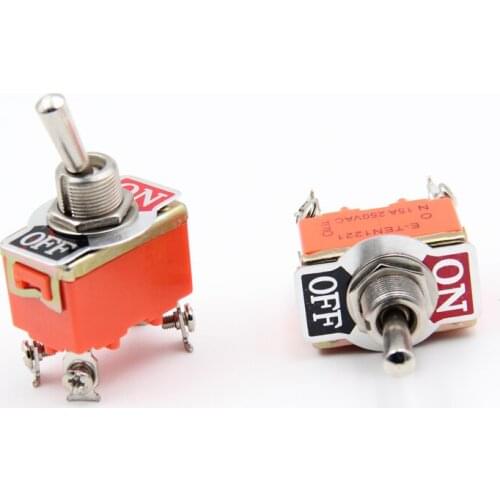 1 PCS E-TEN1221 15A 250VAC 4PIN AAN-UIT tuimelschakelaar De schakelaar micro schakelaar orange