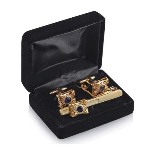 100 pcs /lot Black Velvet Cufflink & Tie Clip Holder Wedding Gift Storage Display Case Cuff Links Mens Jewelry Box 8.5*6.5*4cm
