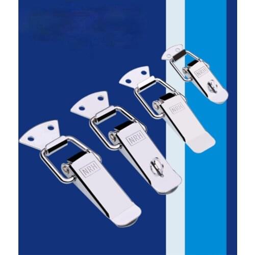 2PCS Flat-nosed lock 304 stainless steel spring clasp NRH sink lock clasp