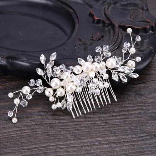 Transparent bridal hairpin wedding hair pins gold girls bride dragonfly hair clips pearl headdress butterfly hair accessories