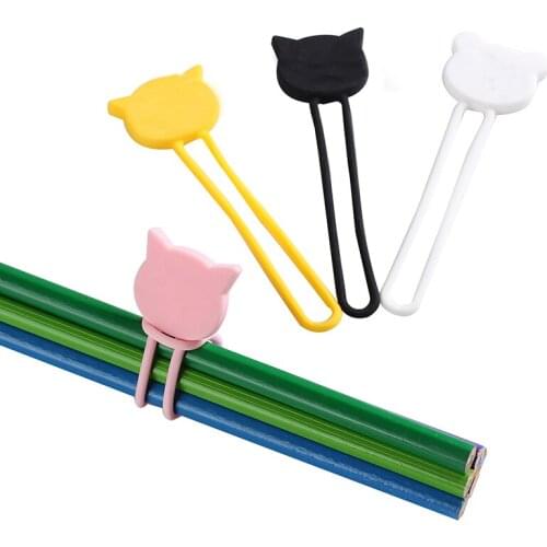 3Pcs Cartoon Animal Silicone Cable Winder Multicolor Wire Cable Organizer Clips Headphones Winder Cables Storage Holder