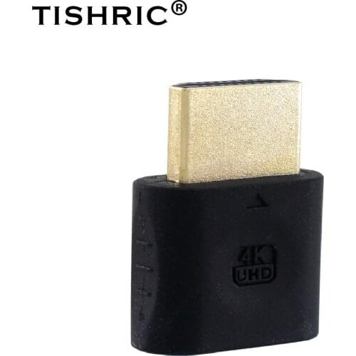 TISHRIC Monitor Emulator Adapter Virtual Display HDMI-compatible Dummy Plug Cheat For Mining PCIE Riser For Video Card