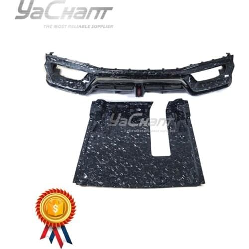 Car-Styling Carbon Fiber Forged Carbon Weave Rear Diffuser Lip Fit For 2017-2020 R35 GTR EBA YC D Style Rear Diffuser Lip