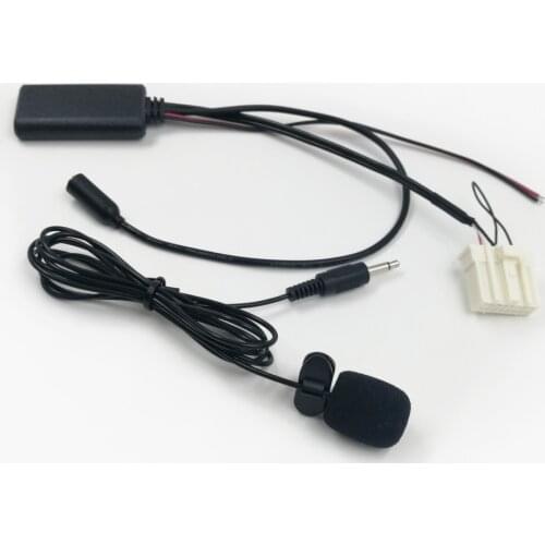 Biurlink 300CM Car Stereo Harness Bluetooth 5.0 Wire Radio AUX Cable Microphone Hands Free Adapter For Mazda 2 3 5 6