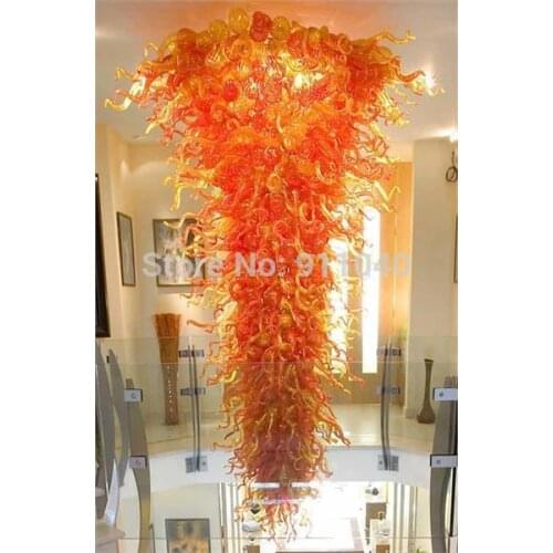 Large Project for Hotal Modern Art Handicraft Blwon Glass Chandelier Lighting in Dubai