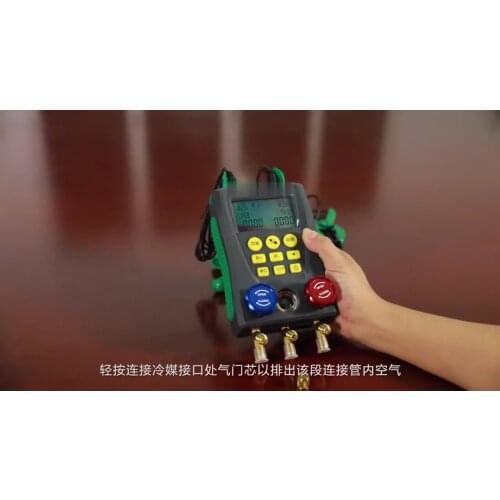 Digital Manifold Gauge Electronic Refrigerant Group Meter HVAC Vacuum Pressure