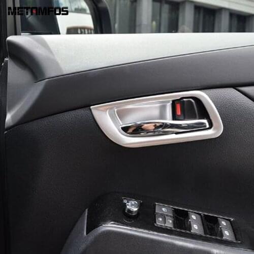 For Toyota Alphard Vellfire 2016 2017 2018 2019 Inside Door Handle Bowl Cover Trim Carbon Fiber Interior Accessories Car Styling