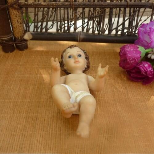 European Christmas Nativity Jesus Small Holiday Gifts Crafts Christian Holy Child Catholic figures jesu statuette baby figurine