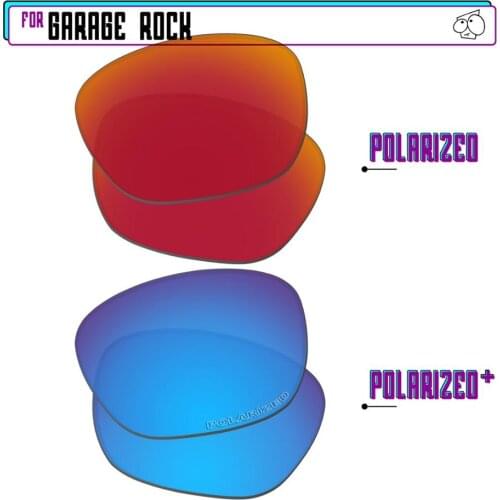 EZReplace Polarized Replacement Lenses for - Oakley Garage Rock Sunglasses - Blue P Plus-Red P