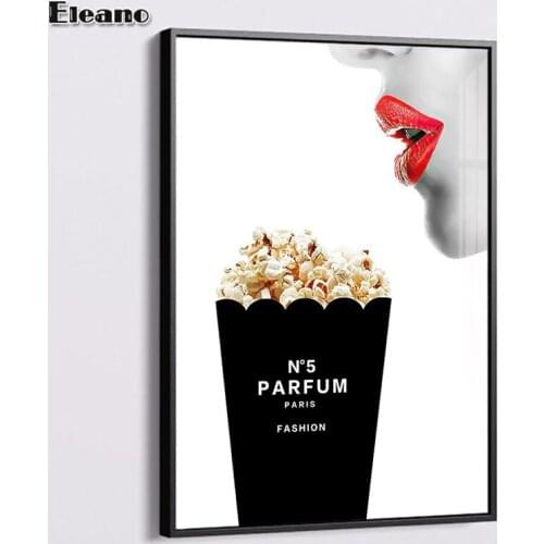 Sexy woman Lips canvas Painting abstract art luxury poster and Prints Nordic Modern art home decor picture for bedroom