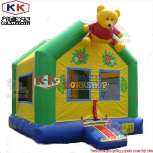 KK Factory Cheap inflatable bounce house moonwalk party rentals bear bouncer