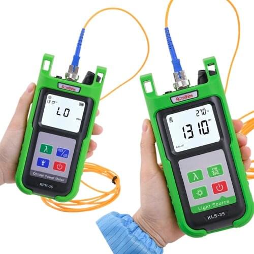 KomShine KPM-35 Optic fiber power meter FTTH fiber cable tester and Singlemode Fiber Optical Light Source KLS-35