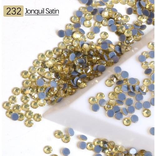 Crystal Premium Quality Luxe SAT Hotfix Rhinestones Satin Effect Flat Back Glass Strass Iron On Crystals For Garment Dress