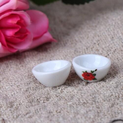 Mini Cock Bowl 1:12 Cute Dollhouse Miniature Kitchen Baby Kids DIY Toys