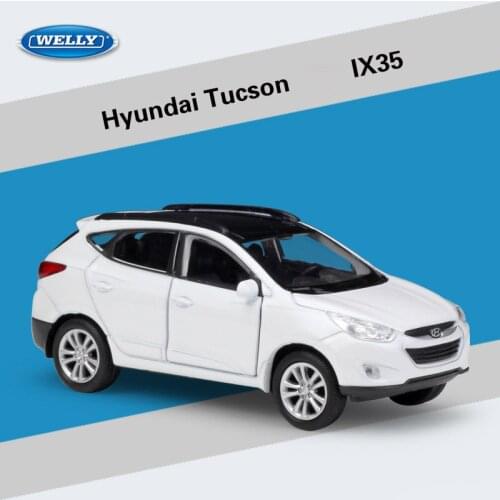 Welly 1:36 Hyundai IX35 Simulation SUV Alloy Car Model Pull Back Toys Collection Souvenir Ornaments Display Gifts Decoration