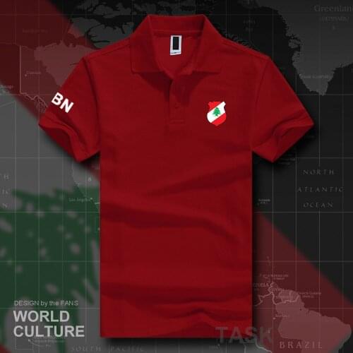 Lebanese Republic LBN polo shirts men short sleeve white brands printed for country 2018 cotton nation emblem new fashion