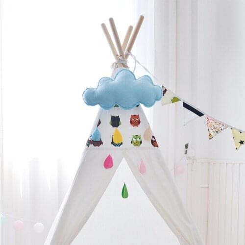DIY Cloud Stuffed 33x18cm Toys with Raindrops 3D Cloud Wall Decoration for Kids Room Tent Hanging Pendant Photograph Props Gifts