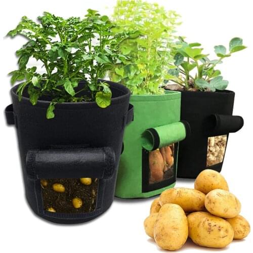 Greenhouse Plant Growing Bags Pot Potato Plant Pouch Flower Grow Bag Vegetable Flower Pot DIY Planter Garden Outdoor Tools