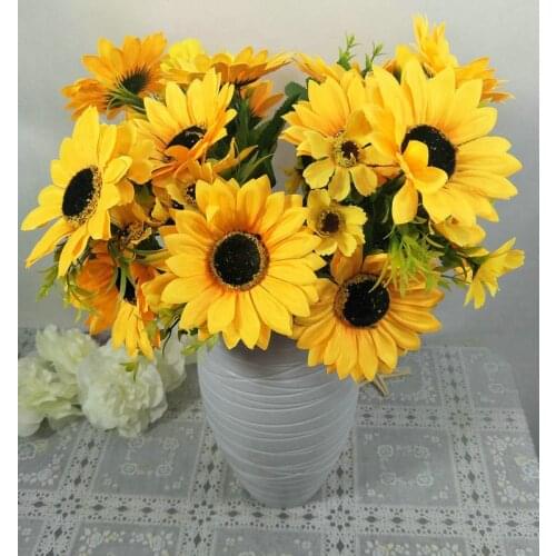Rural Style Sunflower 32cm High Simulation Plant for Home Livingroom Decor Artificial Flower