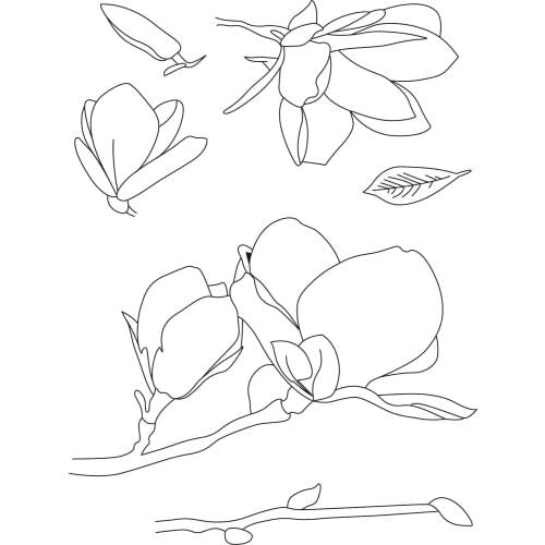 11x16 Rose flower Transparent Clear Stamps Silicone Seals for DIY scrapbooking photo album Card Making