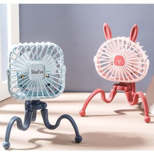 Mini Adjustable Hanging Electric Fan Octopus Stand Portable Handheld USB Charging Fan Cooler For Student Use