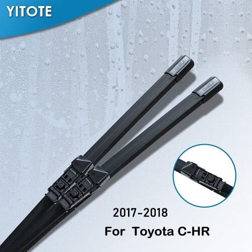 YITOTE Windscreen Wiper Blades for Toyota C-HR ( CHR ) Fit Push Button Arms 2017 2018