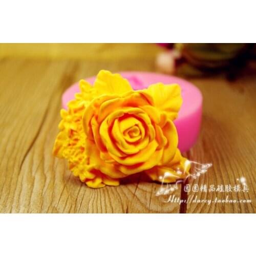 Rose Silicone Soap mold Handmade 3d silicone mould DIY Craft molds S283