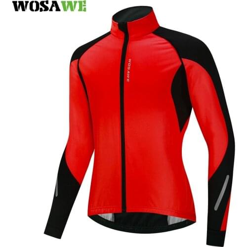 WOSAWE Winter Warm Up Thermal Fleece Cycling Jacket Bicycle MTB Road Bike Clothing Comfortable Windproof Waterproof Coat