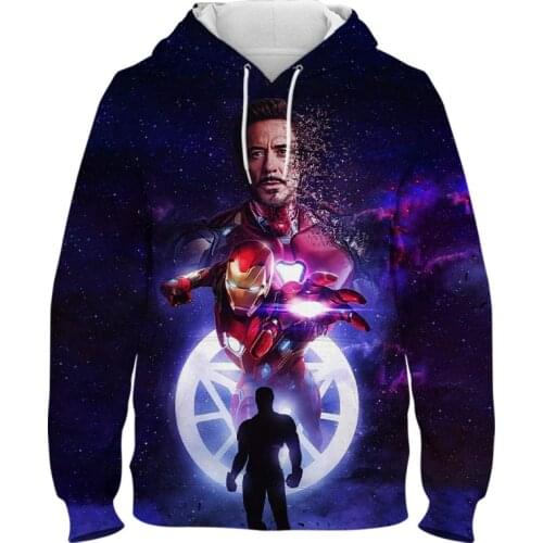 Marvel Iron Man Hoodie Men Women Children Sweatshirts 3D Printed Pullover Hoodies Long Sleeve Boy Girl Kids Streetwear Coat Tops