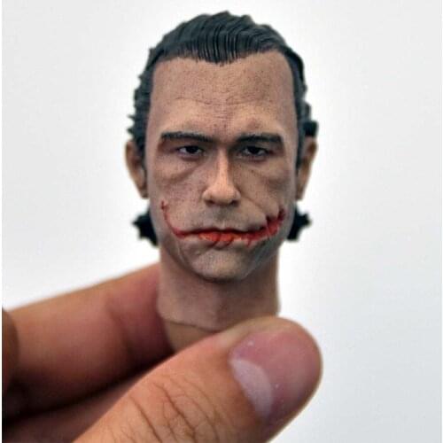 Delicate Painting 1/6 The Joker Heath Ledger Head Sculpt Fit 12" Figure A Style